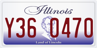 IL license plate Y360470