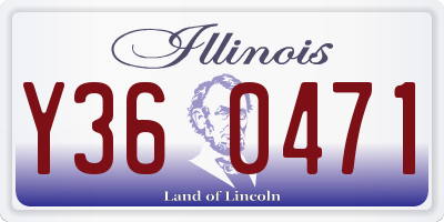 IL license plate Y360471