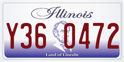 IL license plate Y360472