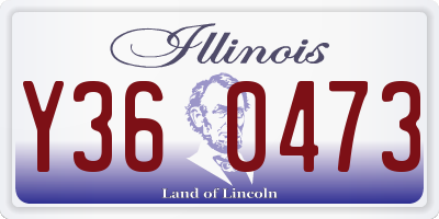 IL license plate Y360473