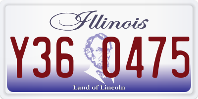 IL license plate Y360475