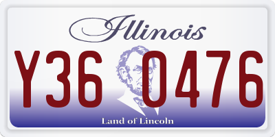 IL license plate Y360476