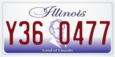 IL license plate Y360477