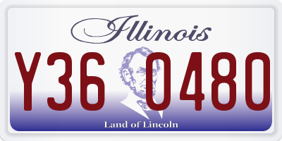 IL license plate Y360480