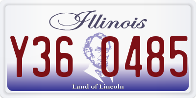 IL license plate Y360485