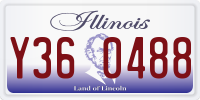 IL license plate Y360488