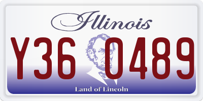 IL license plate Y360489