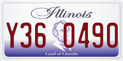 IL license plate Y360490