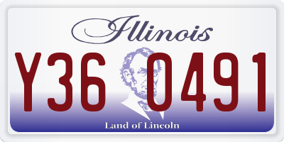 IL license plate Y360491