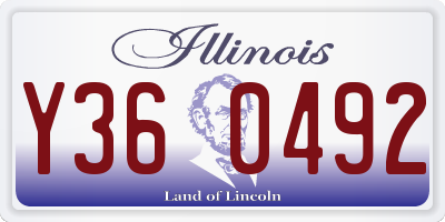 IL license plate Y360492