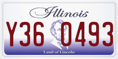 IL license plate Y360493