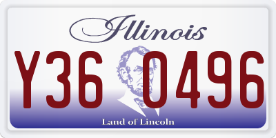 IL license plate Y360496
