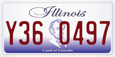 IL license plate Y360497