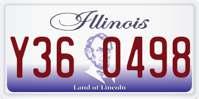 IL license plate Y360498