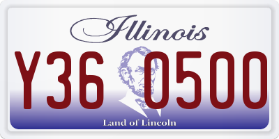 IL license plate Y360500
