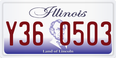 IL license plate Y360503