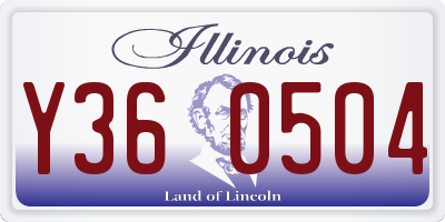 IL license plate Y360504