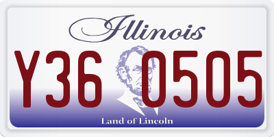 IL license plate Y360505