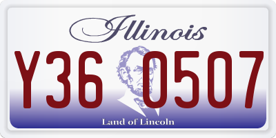 IL license plate Y360507