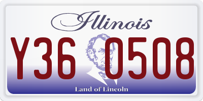 IL license plate Y360508