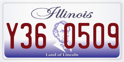 IL license plate Y360509