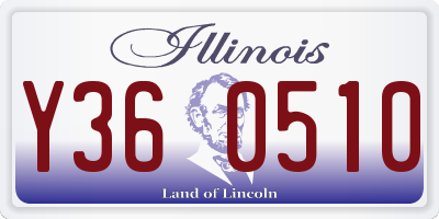 IL license plate Y360510