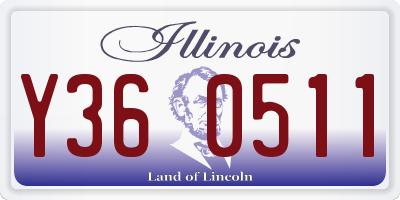 IL license plate Y360511