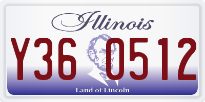IL license plate Y360512