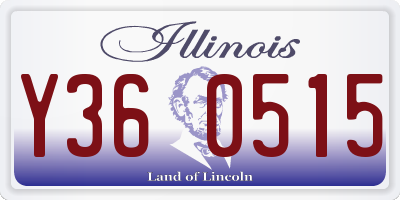 IL license plate Y360515