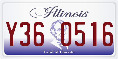IL license plate Y360516