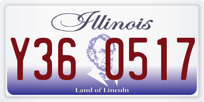IL license plate Y360517