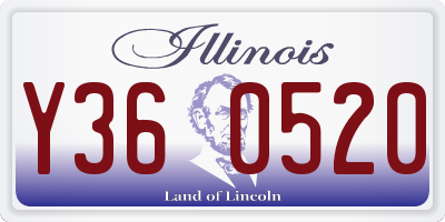 IL license plate Y360520