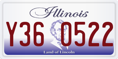 IL license plate Y360522