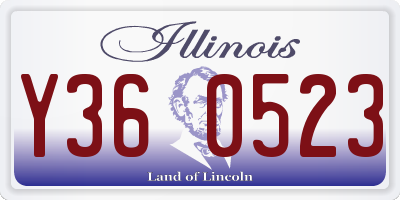 IL license plate Y360523
