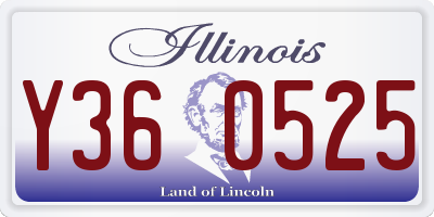 IL license plate Y360525