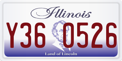IL license plate Y360526