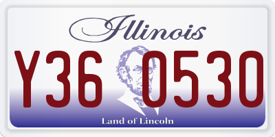 IL license plate Y360530