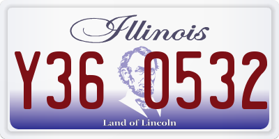 IL license plate Y360532