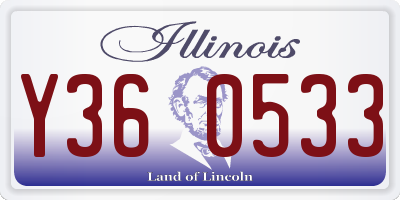 IL license plate Y360533