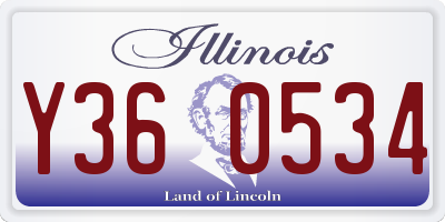 IL license plate Y360534