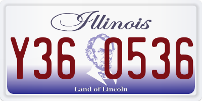 IL license plate Y360536