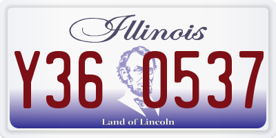 IL license plate Y360537