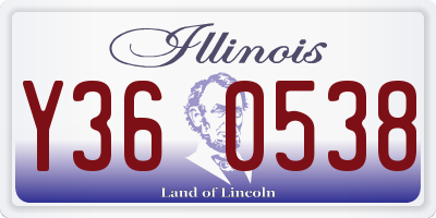 IL license plate Y360538