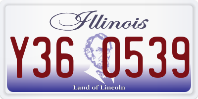 IL license plate Y360539