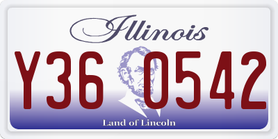 IL license plate Y360542