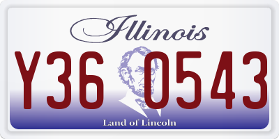 IL license plate Y360543