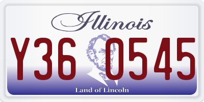 IL license plate Y360545