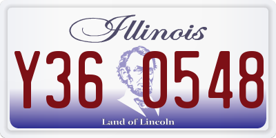 IL license plate Y360548