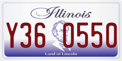 IL license plate Y360550