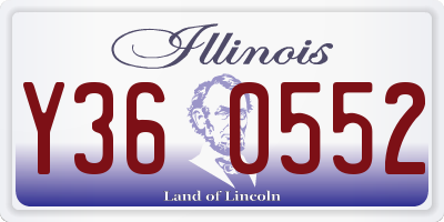 IL license plate Y360552